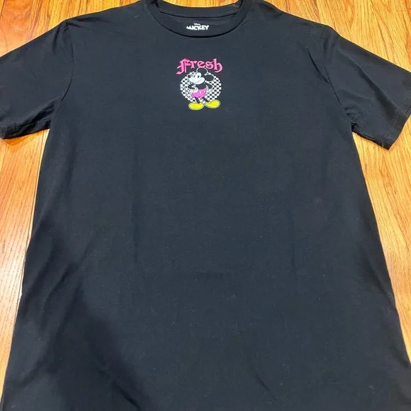 Women's Black Disney Mickey And Friends Large Fresh T-Shirt - Picture 2 of 8